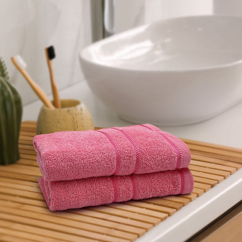Sassoon Sandy 100% Cotton 2 Piece Hand Towel Set, 380 GSM - Blossom - Image 1