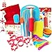 IELEK Kids Baking Set Real Cooking Kit Supplies with Apron Chef Hat Oven Mitt Recipes and Kitchen Accessories Tools for Toddler Dress Up Kids Gift - Image 4