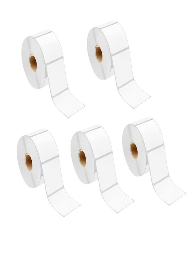 Sehgal Store 50x50 Direct Thermal Barcode Label Sticker - 2 x 2 inches - 50mm x 50mm - 1000 Labels Per Roll - White Self Adhesive Sticker for Printing Barcoding (Pack of (5) - Image 1
