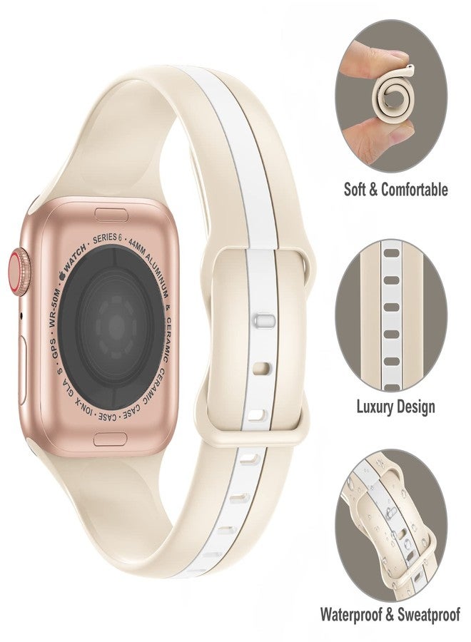 Seizehe Designer Sport Band Compatible with Apple Watch iWatch Bands 38mm 40mm 41mm 42mm 44mm 45mm 49mm Men Women, Soft Silicone Strap Wristbands for Apple Watch Series 9/8/7/6/5/4/3/2/1/SE/Ultra - Image 2