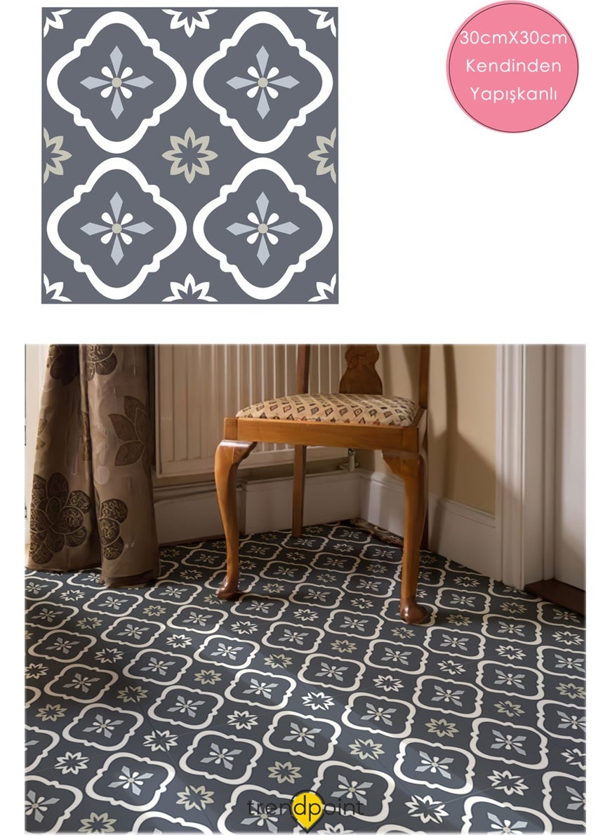 Trendpoint 1 قطعة تغطية أرضية وحائط من LVT ذاتية اللصق 30CM×30CM بلاط مطبخ وحمام ومدخل  - Image 1