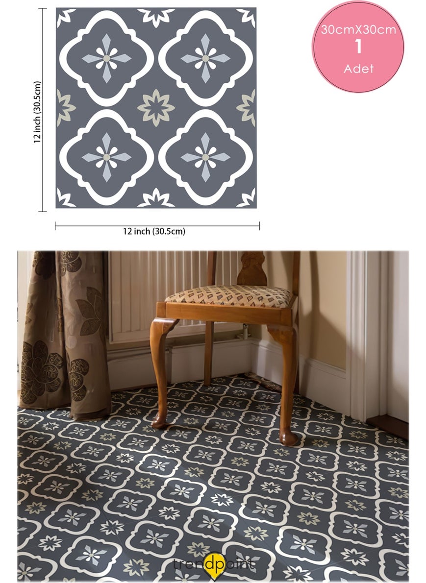 Trendpoint 1 قطعة تغطية أرضية وحائط من LVT ذاتية اللصق 30CM×30CM بلاط مطبخ وحمام ومدخل  - Image 4
