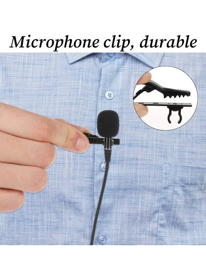 اتش واي 24 قطعة مشابك ميكروفون لابيل مع غطاء إسفنجي - طقم استبدال ميكروفون لافاليير - Image 3