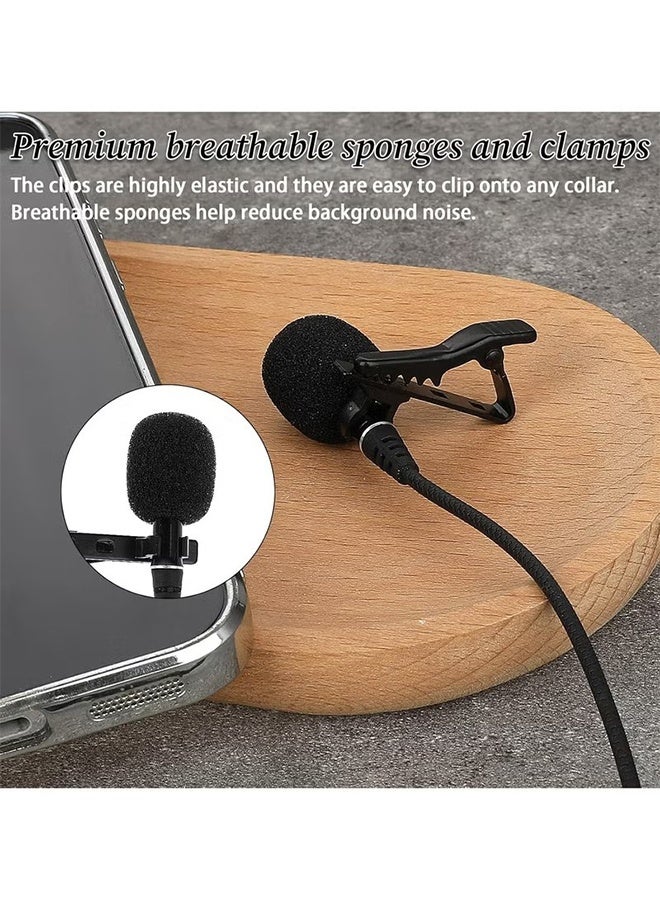 اتش واي 24 قطعة مشابك ميكروفون لابيل مع غطاء إسفنجي - طقم استبدال ميكروفون لافاليير - Image 4