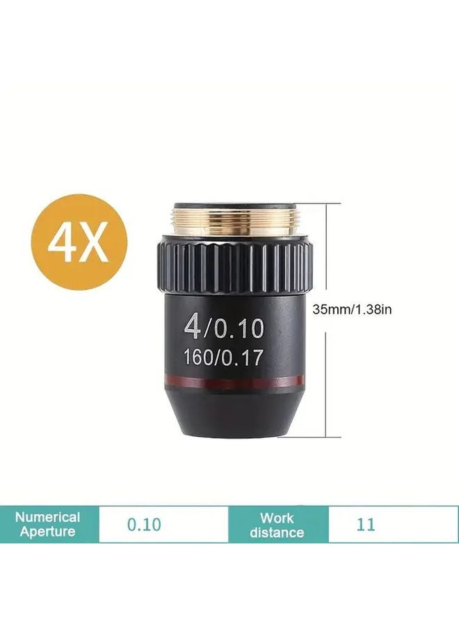 195 هدف مجهر لوني 20X مع عدسة RMS 20 2mm مطلي متعدد المعادن - Image 3