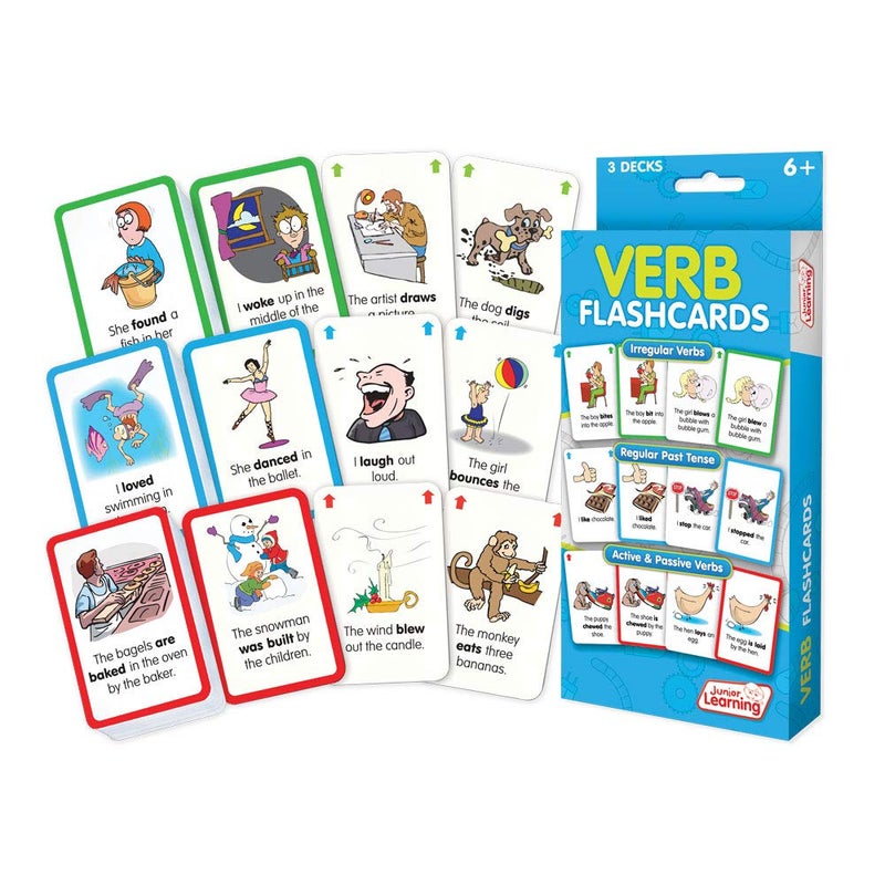 Junior Learning Verb Flashcards Multi JL209 - Image 4