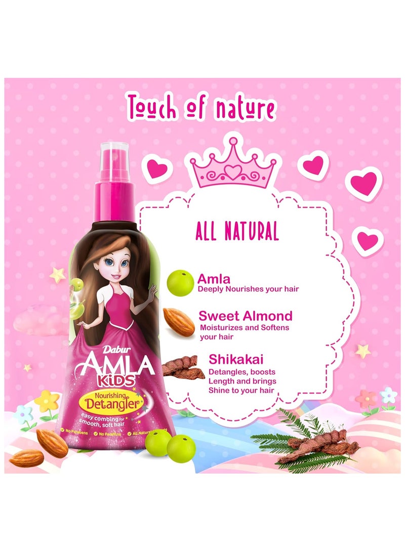 دابر مزيل تشابك الشعر دابر أملا للأطفال + زيت للشعر (2x200 مل) | مستخلصات طبيعية | عناية لطيفة لشعر قوي وطويل وناعم | حزمة القيمة - Image 3