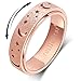 OreilleStar Anxiety Ring for Women Spinner Ring Fidget Toys Adults Stailess Steel Fidit for Men Moon Star Band Rose Gold Size 10 - Image 3