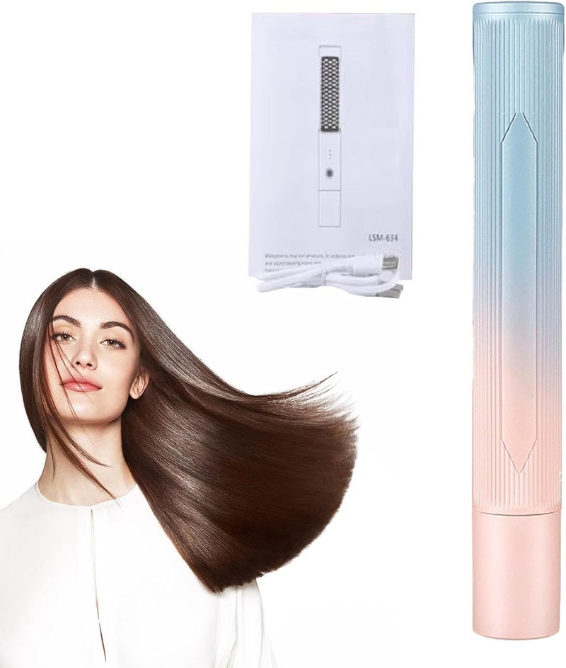 windforgecraft Hair Straightener Comb,USB Rechargeable Hair Straightener Stick | 4000mAh Portable Straightening Brush for Women Anti-Scald, 3 Levels of Temperature, Borato - Image 5