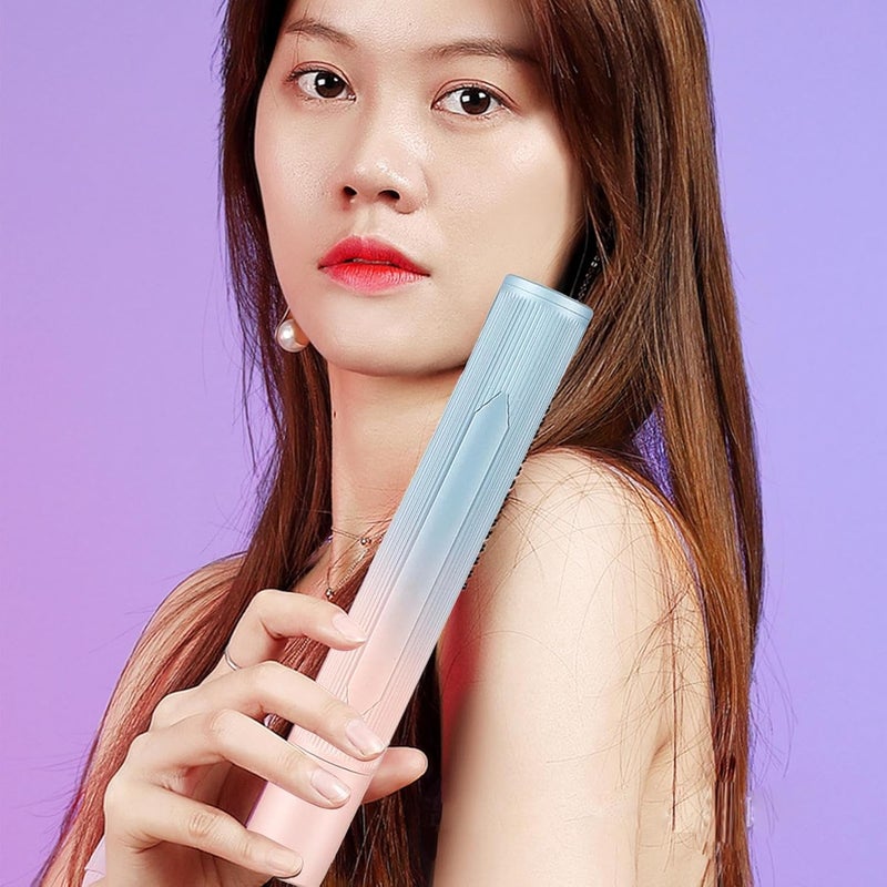 windforgecraft Hair Straightener Comb,USB Rechargeable Hair Straightener Stick | 4000mAh Portable Straightening Brush for Women Anti-Scald, 3 Levels of Temperature, Borato - Image 2