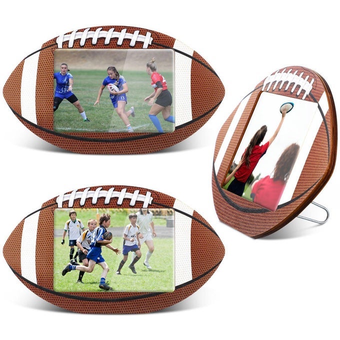 3 PCS SPORT PICTURE FRAME SPORT THEMED WOODEN PHOTO FRAME TABLETOP PICTURE FRAME FOR HOME TABLE DISPLAY PARTY DECORATIONS BIRTHDAY GIFTS FOR MEN ATHLETES TEAMSFOOTBALL
