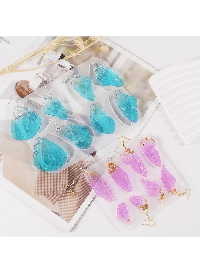 MaehSab 4 Pcs Butterfly Fairy Wings Earring Resin Molds, Resin Butterfly Wings Epoxy Casting Silicone Molds For Earrings, Necklace Pendants, Jewelry, Diy Pendant Keychain - Image 3