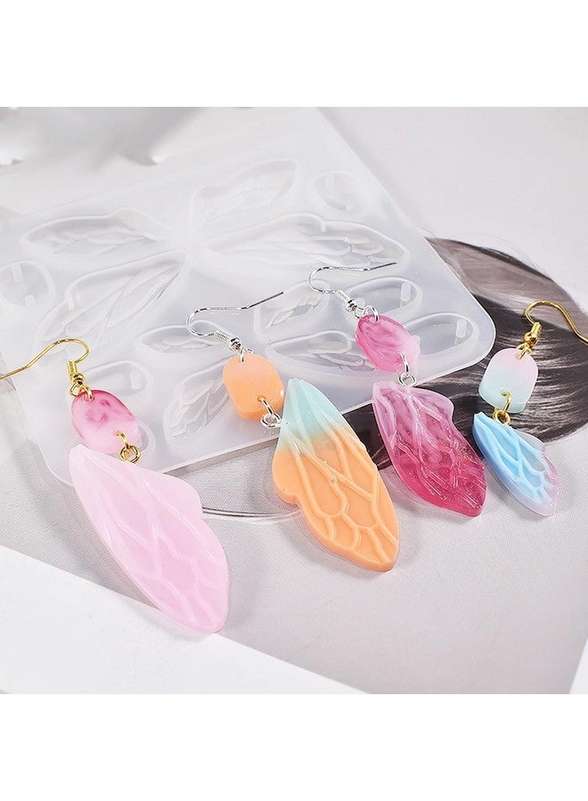 MaehSab 4 Pcs Butterfly Fairy Wings Earring Resin Molds, Resin Butterfly Wings Epoxy Casting Silicone Molds For Earrings, Necklace Pendants, Jewelry, Diy Pendant Keychain - Image 4