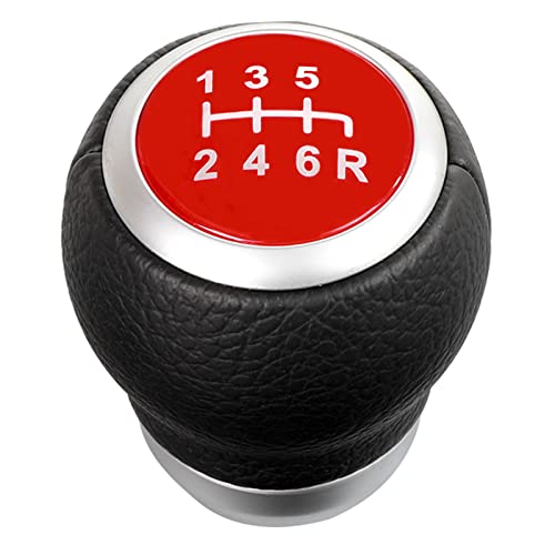 Tongze Manual Gear Shift Knob 6 Speed PU Leather Shifter Knob Replacement for Subaru WRXSTI 20152022 Transmission Gear Shift Lever Stick 35022VA000Red - Image 1