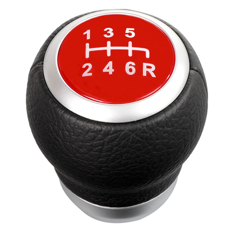 Tongze Manual Gear Shift Knob 6 Speed PU Leather Shifter Knob Replacement for Subaru WRXSTI 20152022 Transmission Gear Shift Lever Stick 35022VA000Red - Image 2