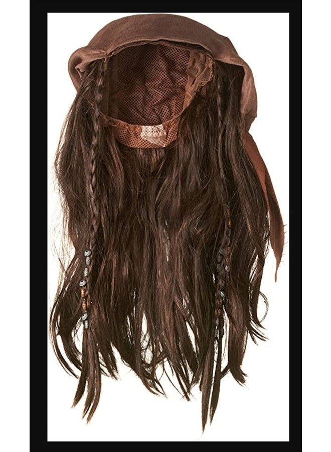 RUBIE'S Brown Caribbean Pirate Wig - Image 2