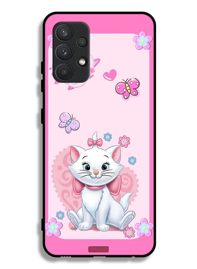 Tolwak Samsung Galaxy A32 4G Protective Case Cover Cute Lady Cat - Image 1