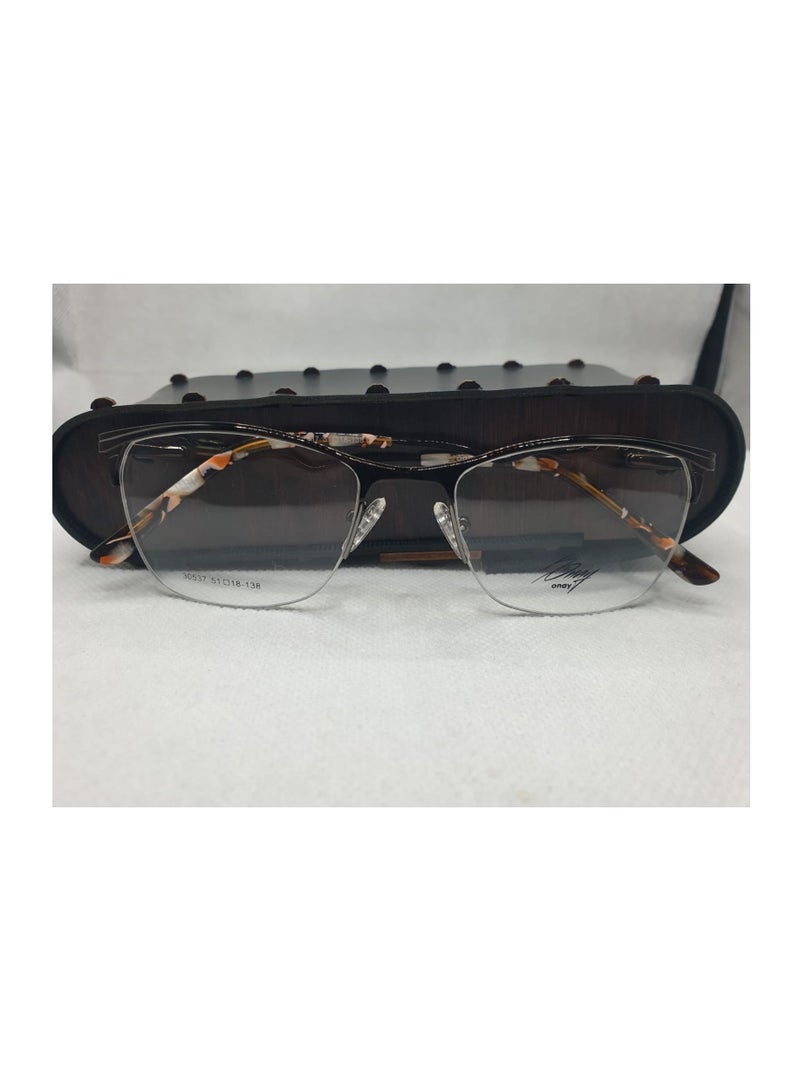 نظارة طبية نص إطار 30537 B138 - عين قطة - للنساء - Image 1
