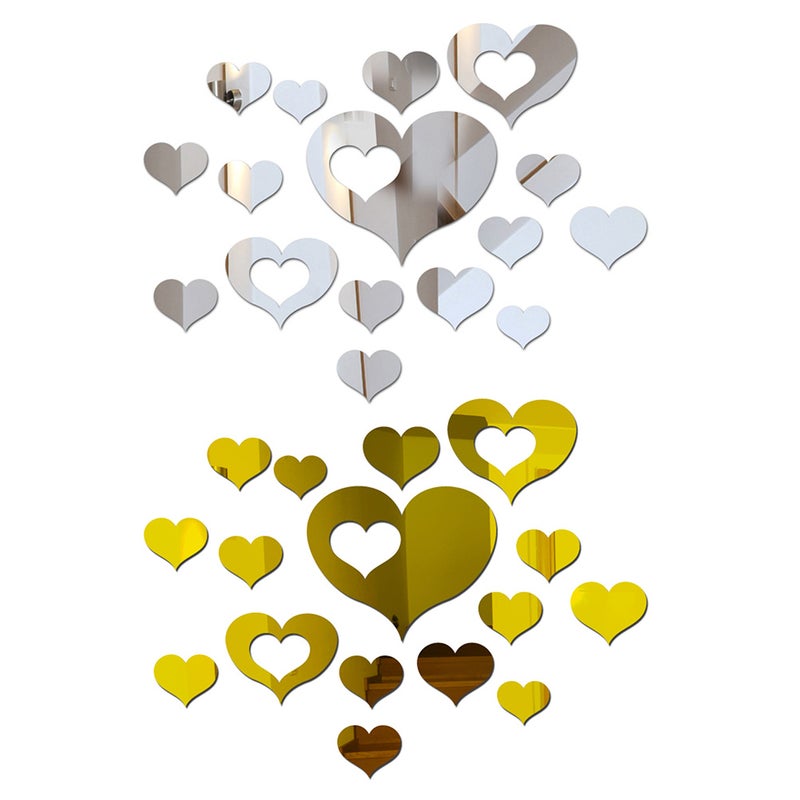 4 Sets 32 Pcs Stylish Fridge Stickers (Golden ) - Image 1