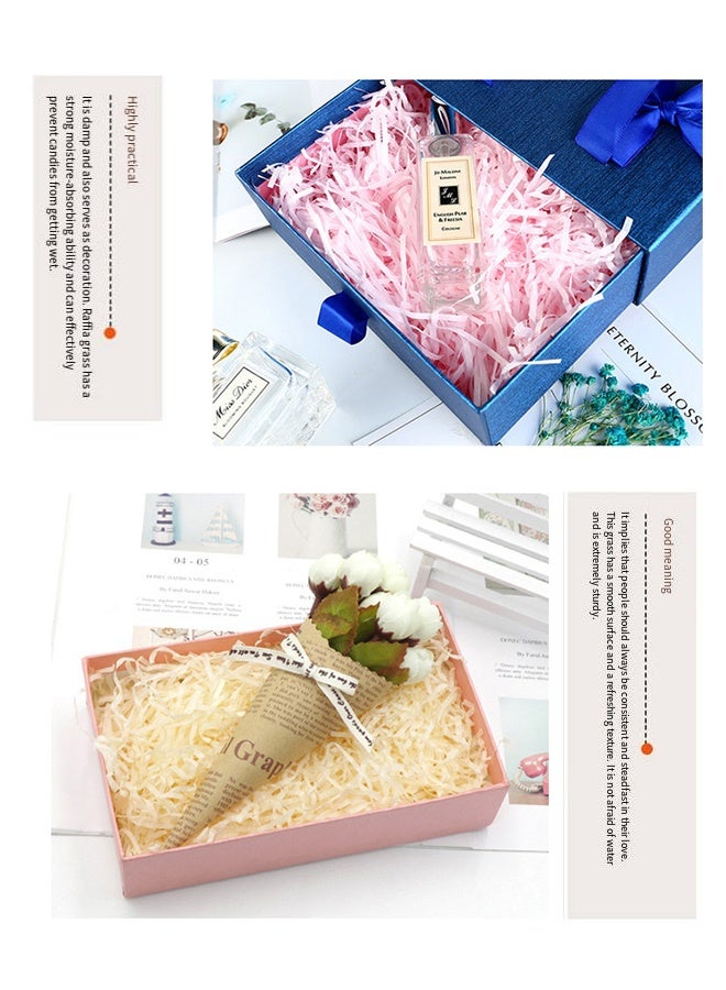 4 Packs of 30g Pleated Paper Shredded Paper for Gift Basket, Stuffed Paper Shredded Paper for Easter Basket Grass, Birthday, Mother's Day (Light Blue+ Light Pink+ Beige+ Light Purple) - Image 5