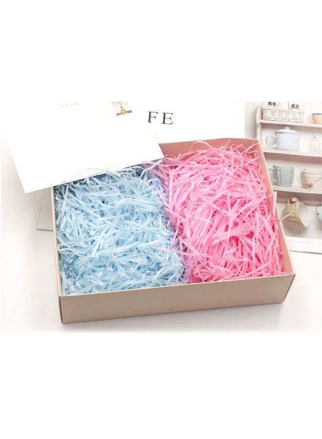 4 Packs of 30g Pleated Paper Shredded Paper for Gift Basket, Stuffed Paper Shredded Paper for Easter Basket Grass, Birthday, Mother's Day (Light Blue+ Light Pink+ Beige+ Light Purple) - Image 2