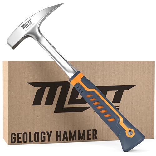 AMERICAN MUTT TOOLS Mutt Tools 22oz Professional Rock Hammer - Geology Pick for Rockhounding, Fossil Hunting and Masonry - Geologist Rock Pick Hammer for Breaking Stone and Geodes - Image 1