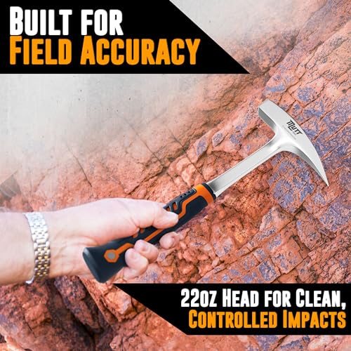 AMERICAN MUTT TOOLS Mutt Tools 22oz Professional Rock Hammer - Geology Pick for Rockhounding, Fossil Hunting and Masonry - Geologist Rock Pick Hammer for Breaking Stone and Geodes - Image 2