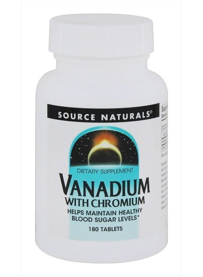 Source Naturals فاناديوم مع الكروم 200 ميكروغرام 180 قرص - Image 2