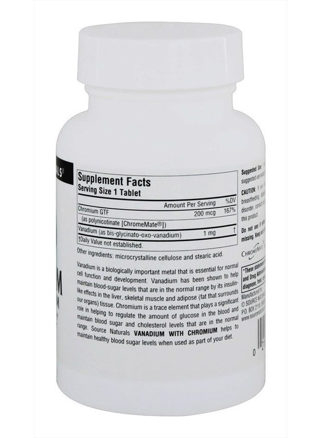 Source Naturals فاناديوم مع الكروم 200 ميكروغرام 180 قرص - Image 3