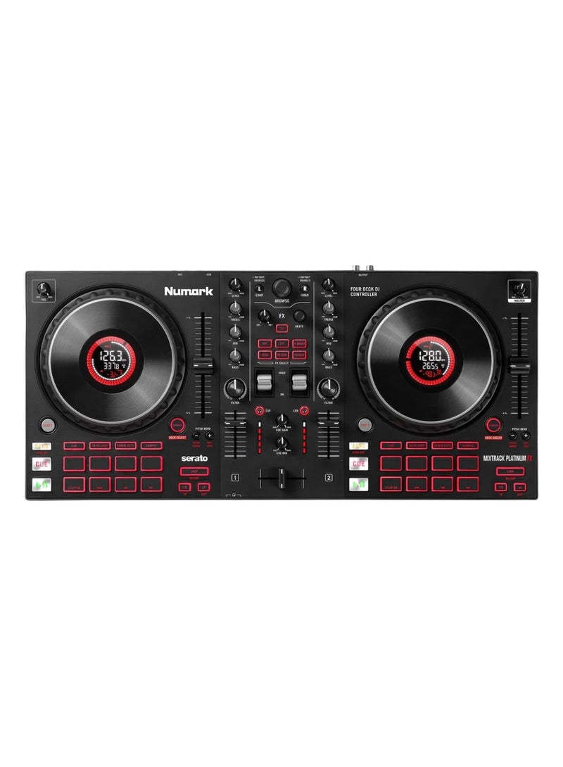 Numark Numark MIXTRACKPLATINUMFX 4-Deck Advanced DJ Controller with Jog Wheel Display  - Image 1