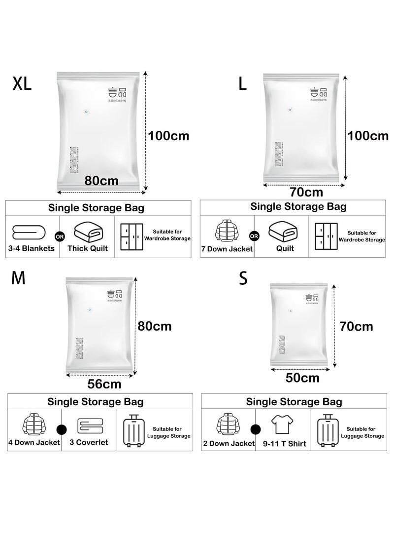 Generic 12Pcs Vacuum Storage Bags with Electric Pump Space Saver Sealer Compression Bags for Comforter and Blankets Jumbo Vacuum Seal Bags for Clothing Bedding Blankets Comforters Pillows (S+M+L+XL)  - Image 4