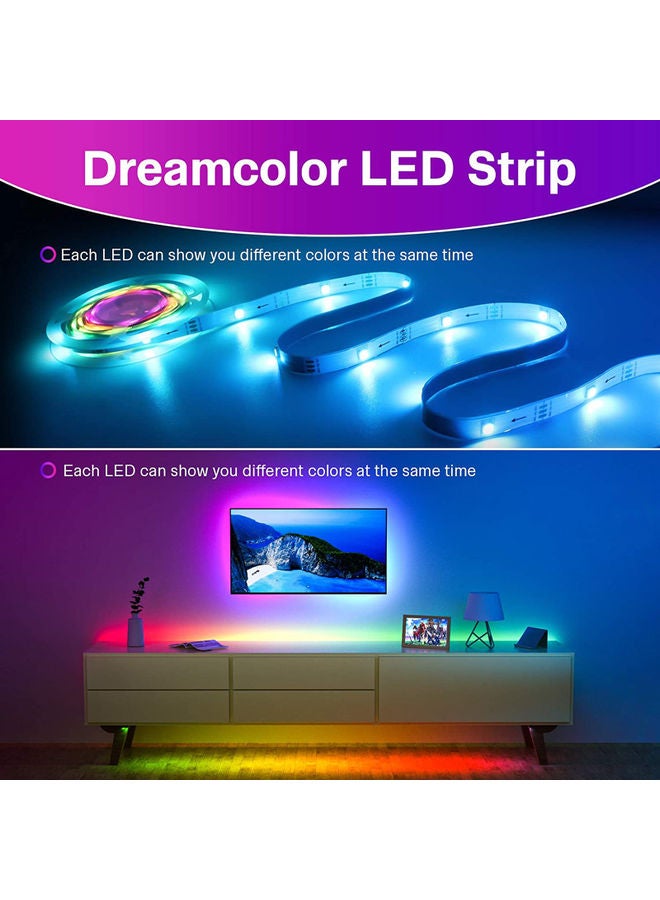 إسكدنيا شريط إضاءة LED بمنفذ USB مع جهاز تحكم عن بعد وكابل متعدد الألوان - Image 2