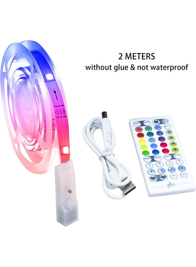 إسكدنيا شريط إضاءة LED بمنفذ USB مع جهاز تحكم عن بعد وكابل متعدد الألوان - Image 3