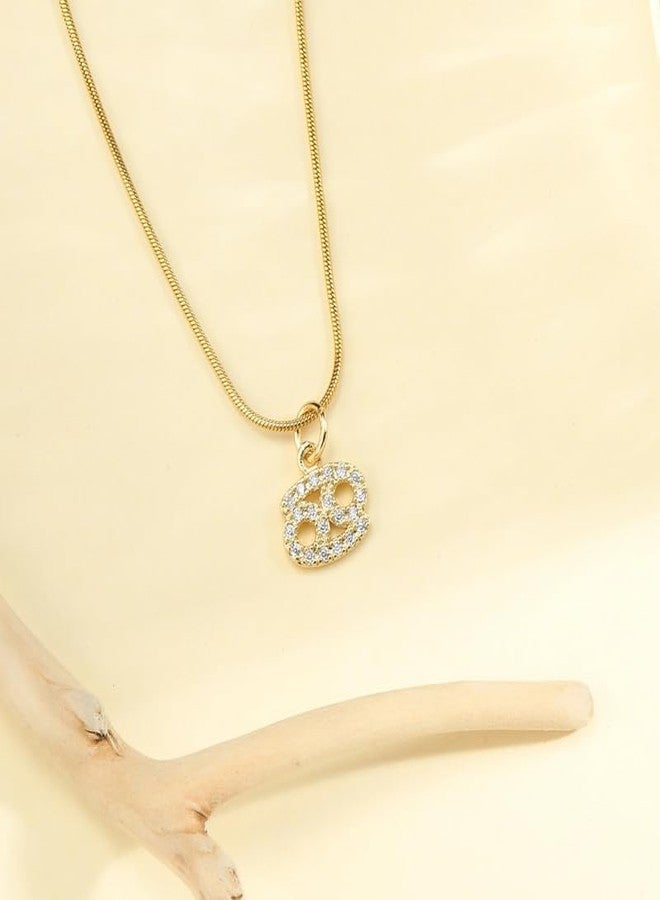 SALTY Pack of 2 Cosmic Zodiac Pendant-Cancer for Women | Stylish Locket Chain | Latest Fashion Jewellery Accessories for Girls | Minimal Jewelry | Ideal for Gifting | Marriage, Birthday | Gift for Valentine Day - Image 3