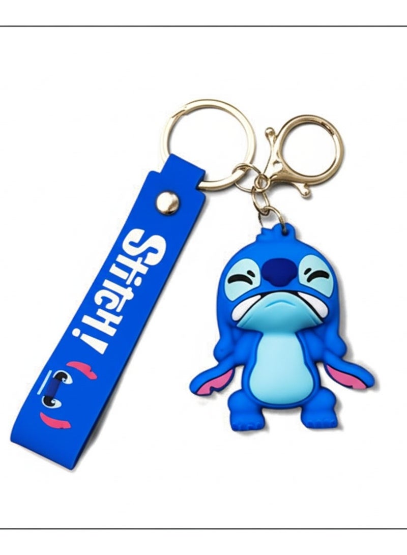 Generic Cute Stitch Keychains for Girls, Kids & Adults – Adorable Cartoon Character Key Rings for Bags, Backpacks, Handbags, Car Keys & Gift  - Image 1