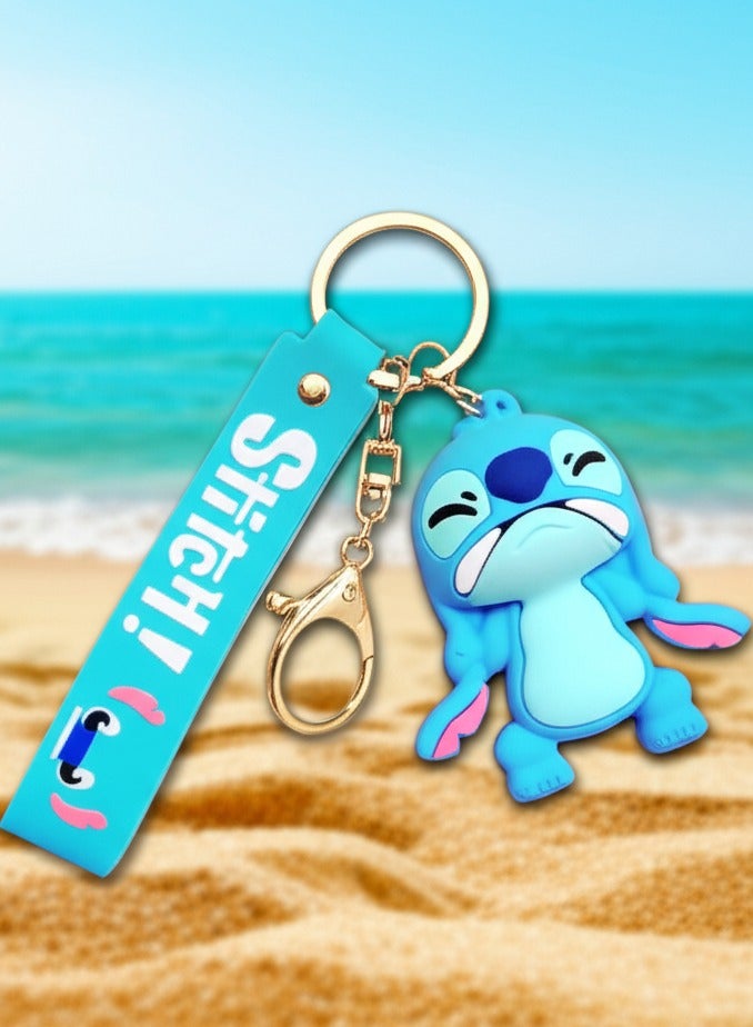 Generic Cute Stitch Keychains for Girls, Kids & Adults – Adorable Cartoon Character Key Rings for Bags, Backpacks, Handbags, Car Keys & Gift  - Image 3