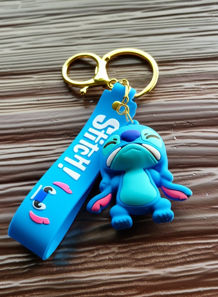 Generic Cute Stitch Keychains for Girls, Kids & Adults – Adorable Cartoon Character Key Rings for Bags, Backpacks, Handbags, Car Keys & Gift  - Image 2