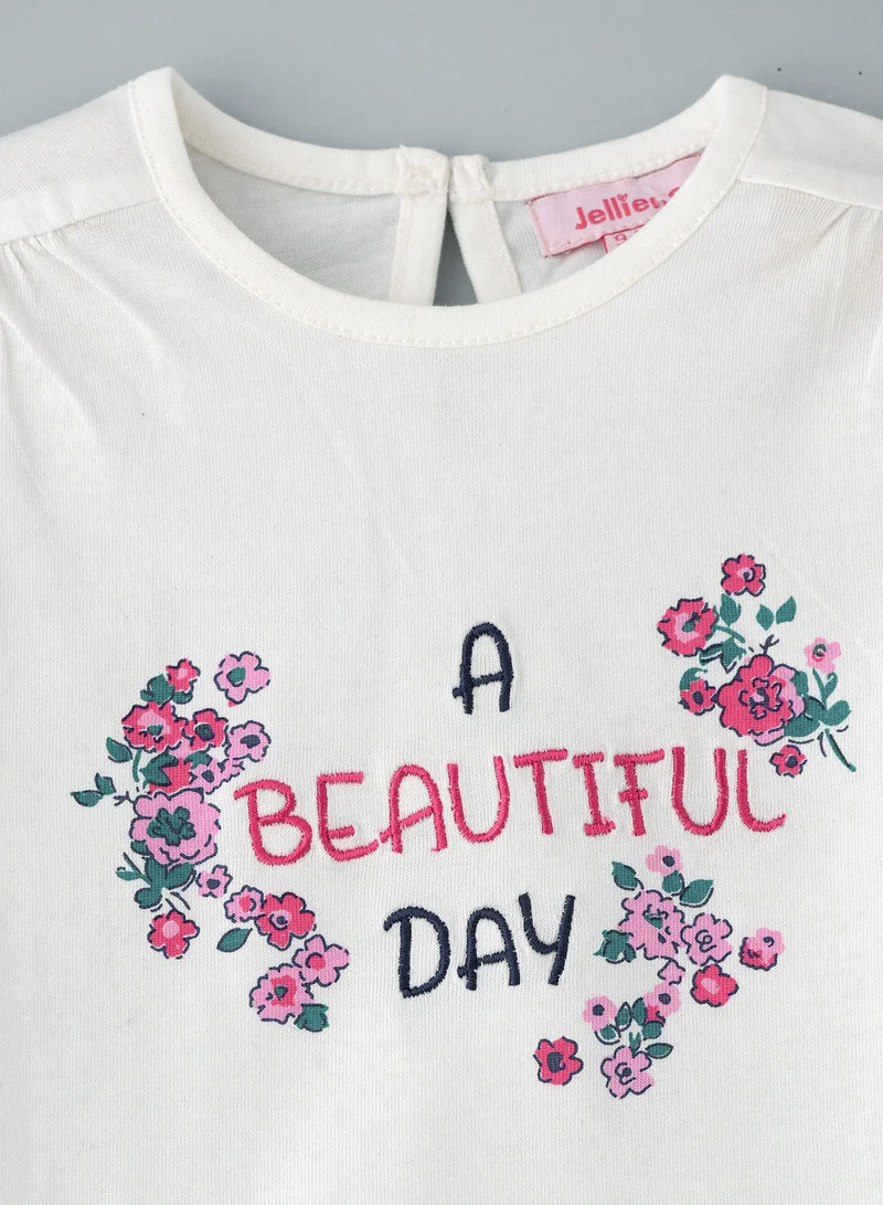 Jelliene Knit t-shirt with print at front
