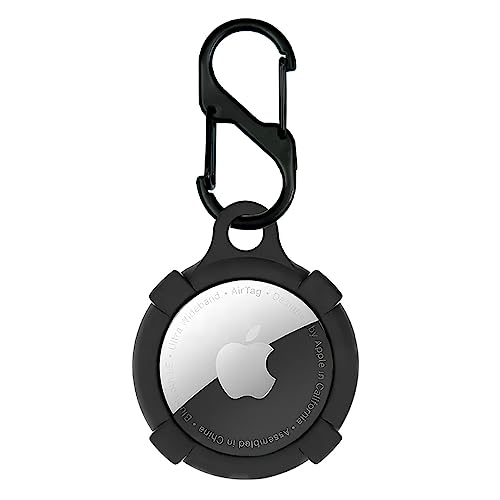 KACA Silicone Case Compatible with Apple AirTag - Full Protection, Keychain Included, Slim and Simple Design, Premium Food Grade Silicone, Scratch-Free, Safe for Kids and Pets [Black] - Image 1