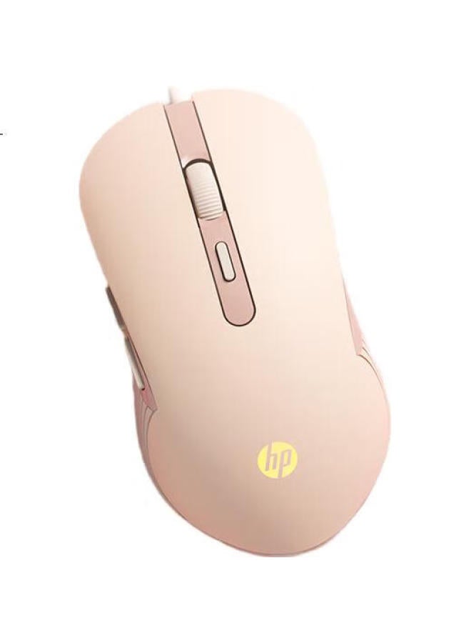 Hp M280 Gaming Mouse Wired E-Sports Mouse Lol Chicken Cf Mouse Macro Programming Office Notebook Desktop Computer Wired Mouse Milk Tea Color Sound - Image 1
