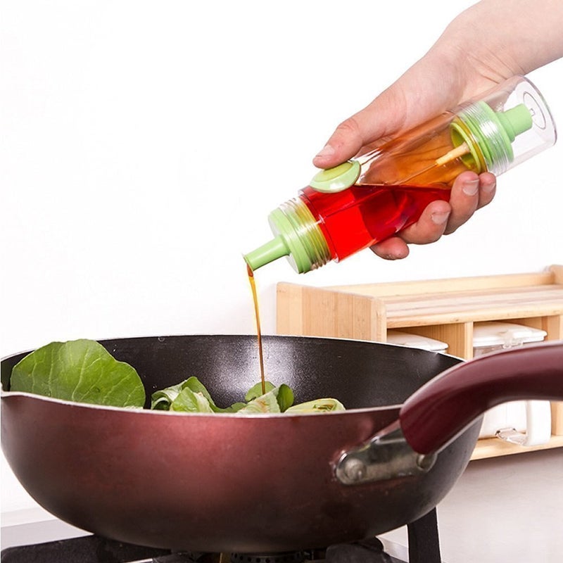 RKPM 2 in 1 Cooking Oil Sauce Vinegar Herbs Spice Dispenser Bottle Sprayer 2 Way Kitchen Tool Random Colors Single Piece - Image 2