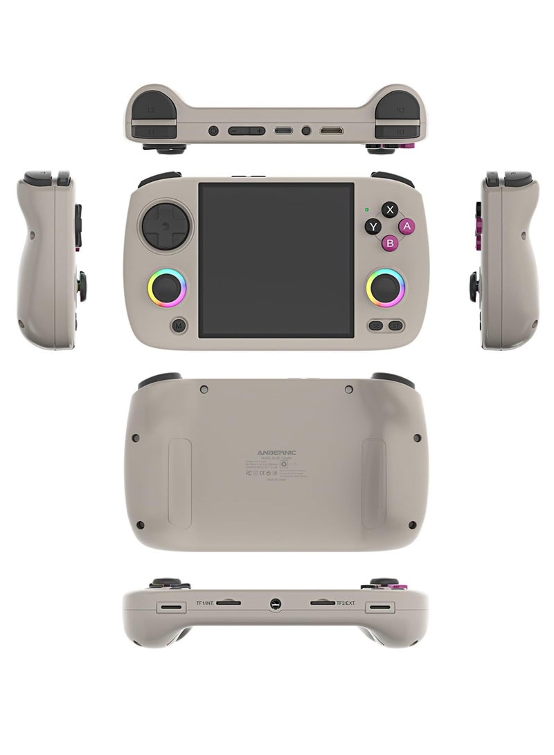 Beige Retro Handheld Game Console with 3.95 IPS Screen, Linux System, 128G TF Card, 5056 Games, HDMI TV Output, 5G WiFi, Bluetooth 4.2 - Image 1