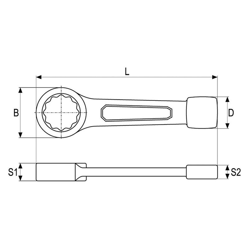 Yato Yato YT1613 Ring Impact Wrench 65mm Power toolshand ToolsIndustrial ToolsSpanner AdjustableSpanner Wrench Multicolour - Image 2