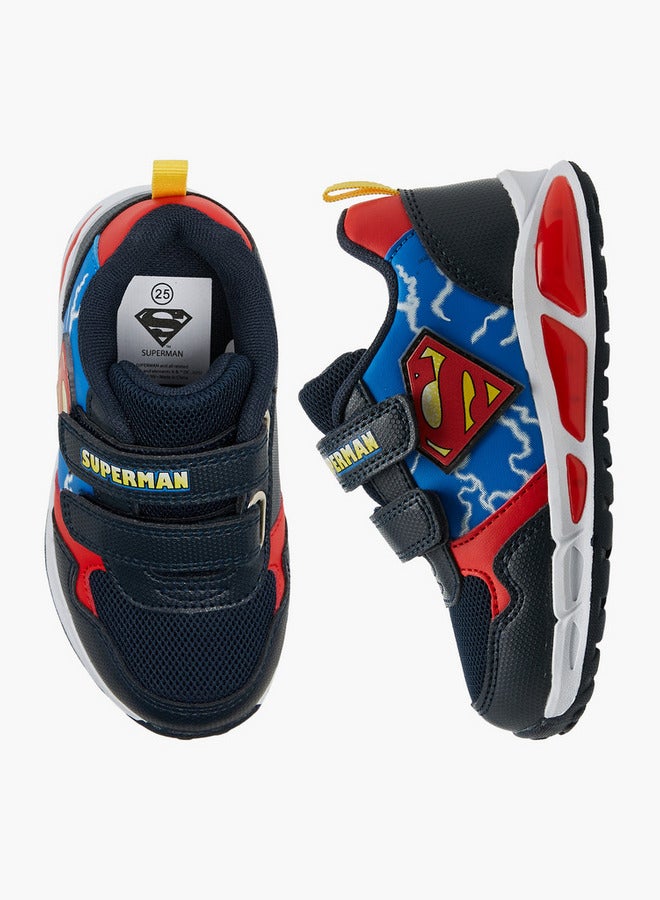 SUPERMAN أحذية رياضية مضيئة بطباعة مع إغلاق بخطاف وحلقة - Image 1