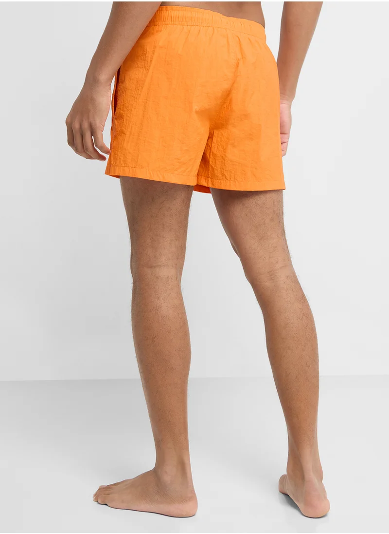امبوريو ارماني Beachwear Logo  Drawstring Shorts