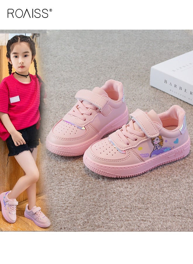 roaiss Girls Fashion Sneakers with Mermaid Pattern, Comfortable Low Top Shoes with Hook-and-loop Closure, Breathable Running Shoes with Non-slip Soles, Suitable for Daily Wear and Outdoor Activities - Image 4