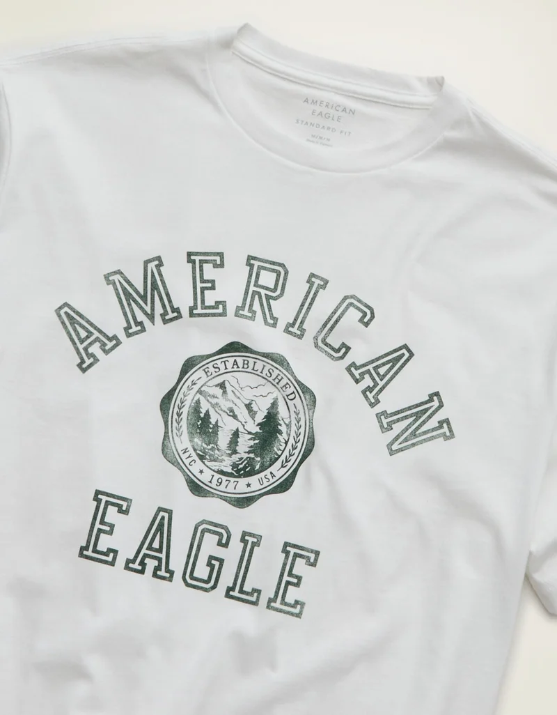 American Eagle AE Standard Fit Graphic Logo T-Shirt