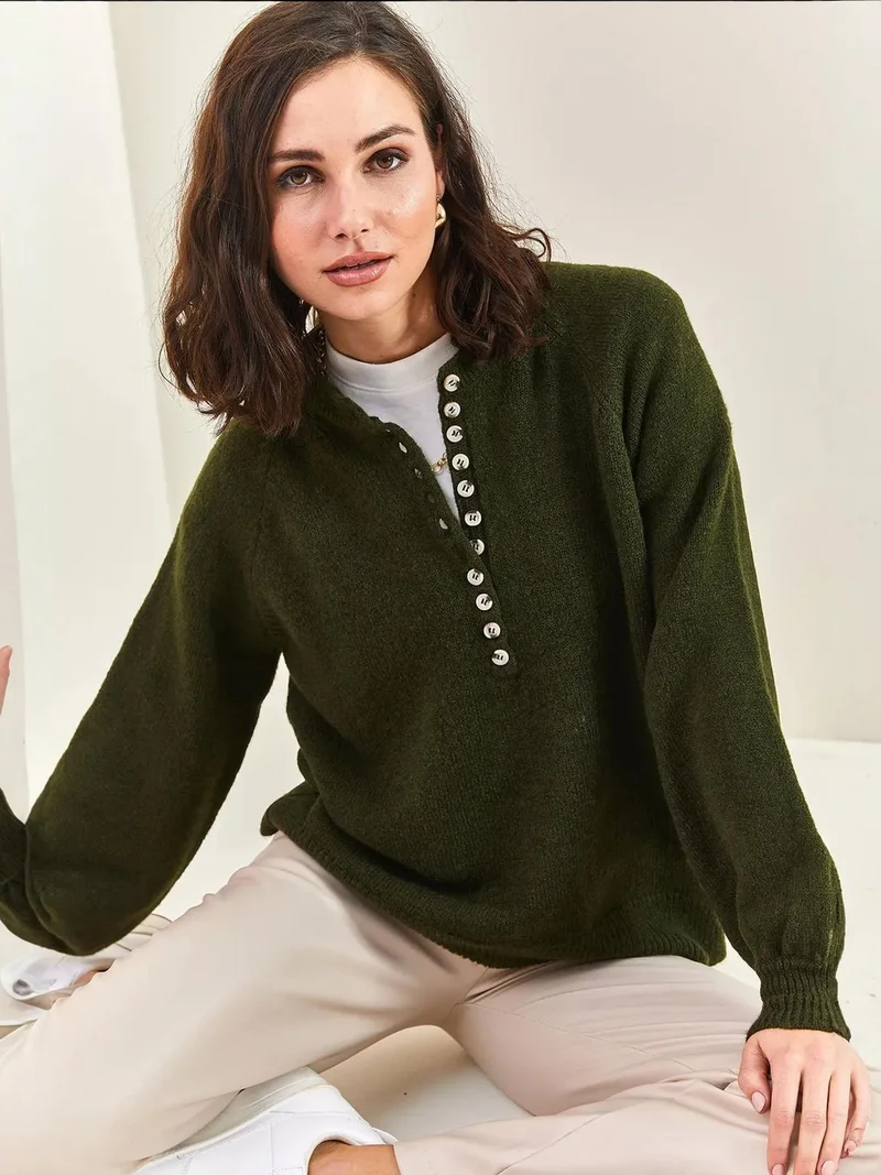 Bianco Lucci LUCCI Striped Knitwear Sweater