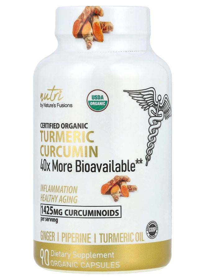 Nature'S Fusions Nutri Organic Turmeric Curcumin 90 Organic Capsules