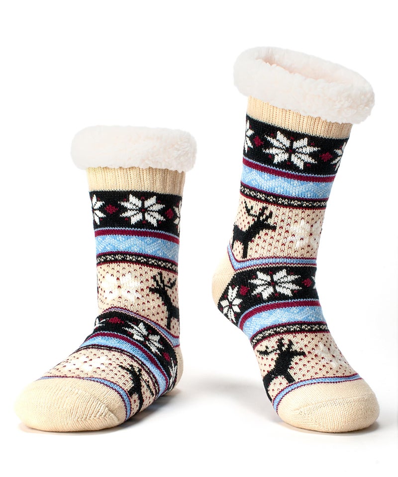 Cozylook Women's Fuzzy Slipper Socks with Non-Slip Grippers, Cozy Fluffy Sherpa Lined, Cute Christmas Gifts for Her Mom Grandma Wife Girlfriend - Image 1